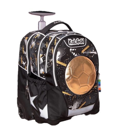 תיק גב טרולי לבית ספר כדורגל שחור/זהב iTrolly Soccer Ball