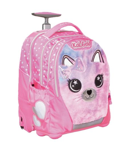 תיק גב טרולי לבית ספר חתולה ורודה iTrolly Pink Cat