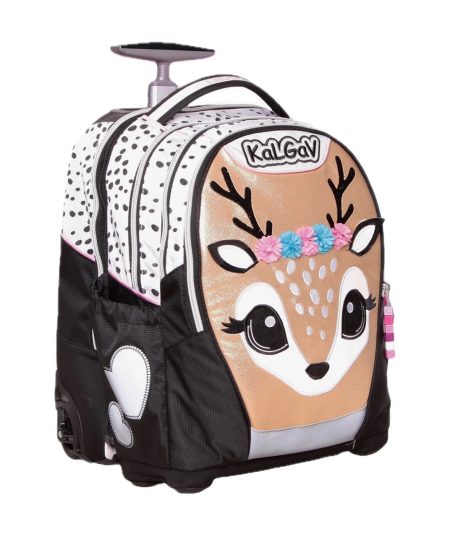 תיק גב טרולי לבית ספר איילה שחור/לבן iTrolly Deer