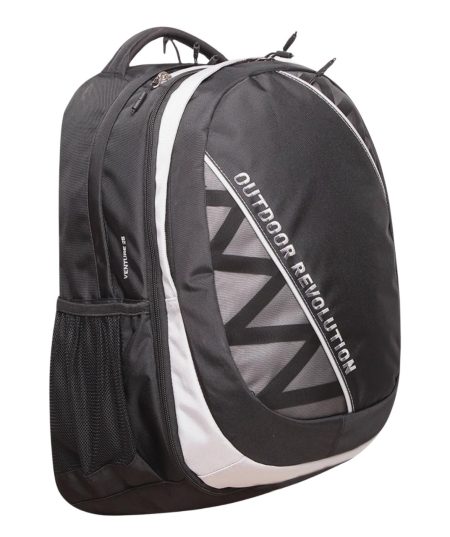 תיק גב לבית ספר מתרחב אאוטדור שחור/לבן OUTDOOR Venture