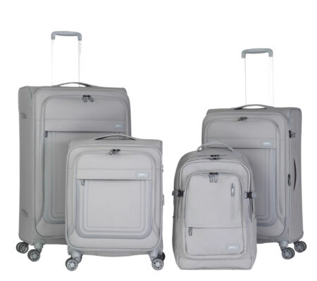 סט 3 מזוודות בד פרימיום SLAZENGER ICON 28/24/20 + תיק גב עליה למטוס