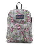 תיק גב ג'נספורט אפור פרחוני Jansport SuperBreak multicolor