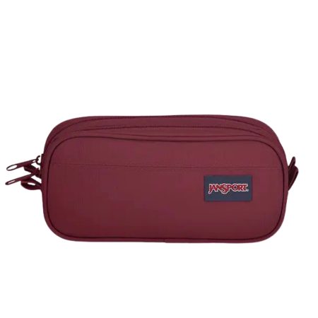 קלמר שני תאים של ג׳נספורט בורדו JANSPORT Large Accessory Pouch