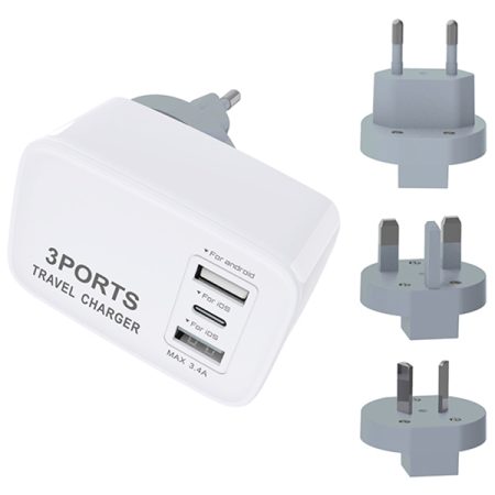 ערכת טעינה בינלאומית עם 2 שקעי הטענה