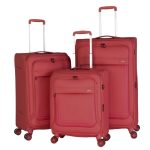 סט 3 מזוודות בד פרימיום SLAZENGER ICON 28/24/20 – עם תא חליפון, תא רחצה ומנעולי TSA